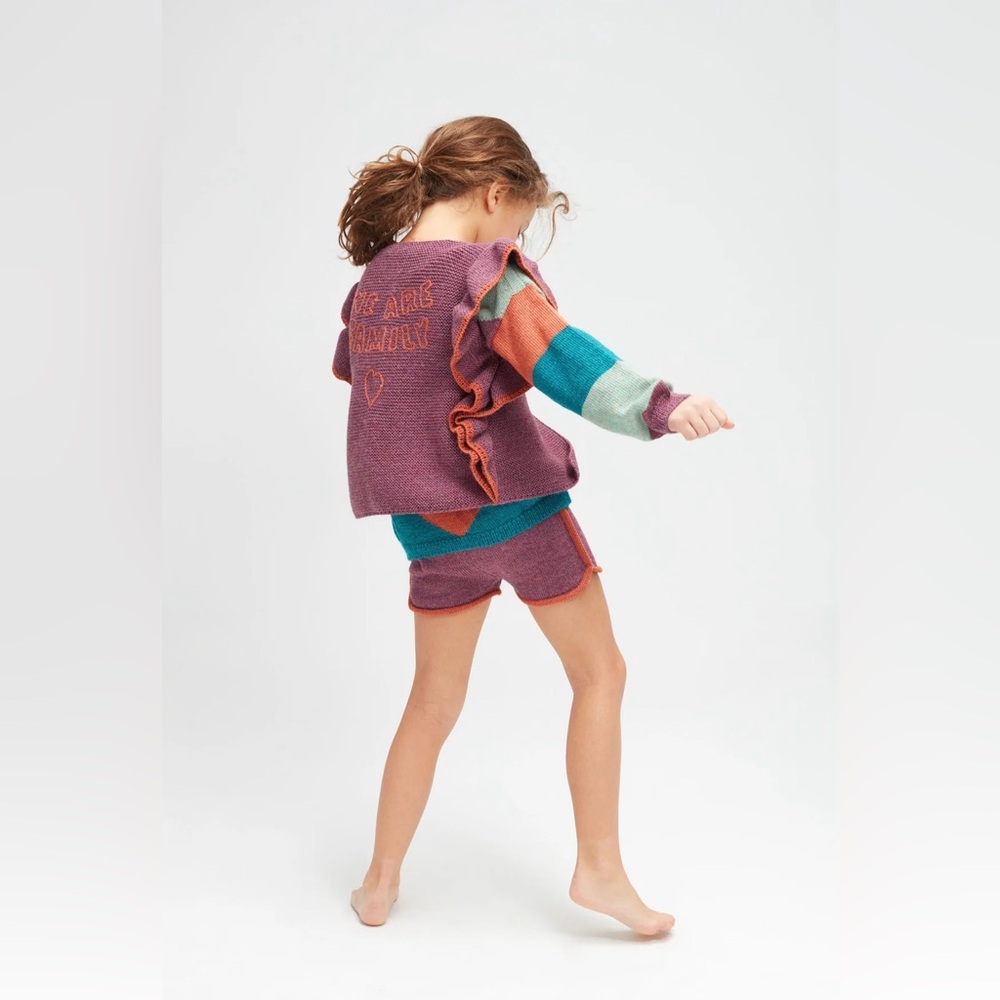 NWT Oeuf Mauve/Apricot Ruffle Vest - Picture 10 of 10
